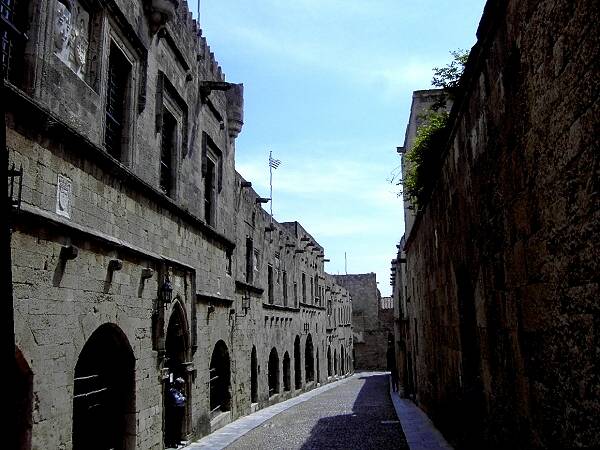 Altstadt von Rhodos: die Ritterstrae, Hauptstrae unter den Johannitern