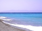 Das Meer an der Nordspitze von Rhodos, im Hintergrund die trkische Halbinsel Loryma (Bozburun)