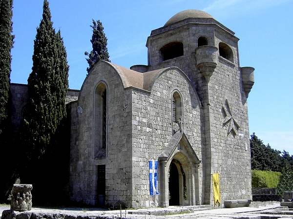 Berg Filerimos: die Marienkirche, Kreuzkuppel-Kirche der Johanniter