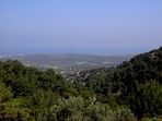 Tal der Schmetterlinge: Blick auf die Westkste von Rhodos