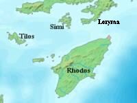 Karte: Inseln Rhodos und Symi, trkische Kste